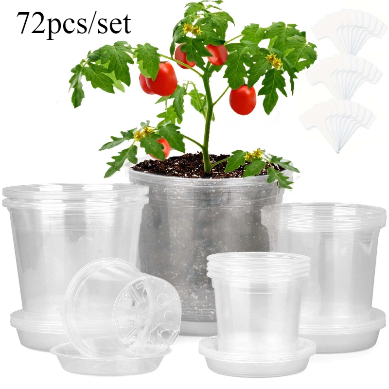 Net Pot 3 Inch - 72 pezzi/set trasparente per vasi da
