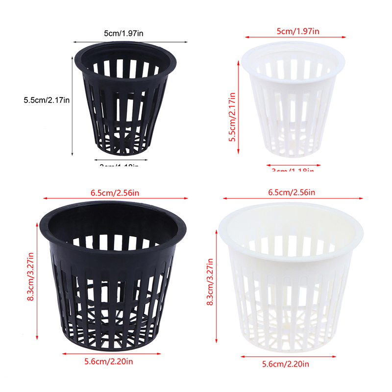 Net Pot 3 Inch - △ 10 Pezzi Contenitori in Plastica