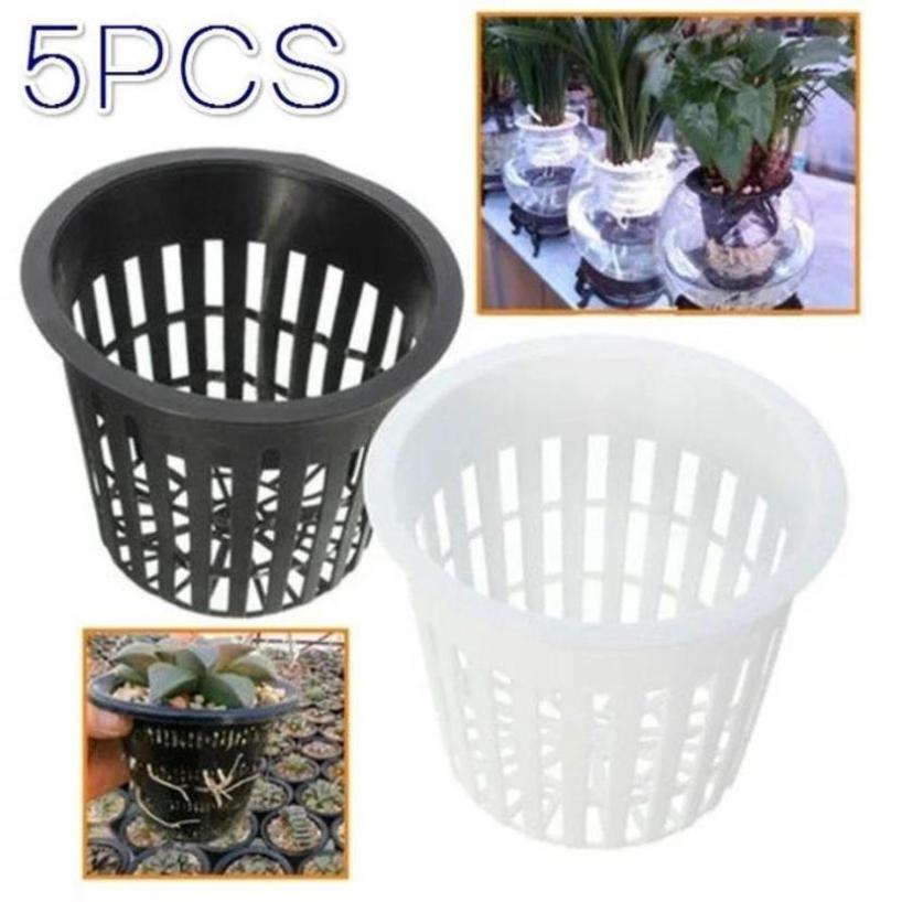 Net Pot 3 Inch - 5 Pcs Plastica Porous Mesh Pot